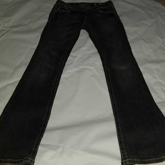 MISS ME JP5014-2 Boot Black Jeans - Picture 2 of 8